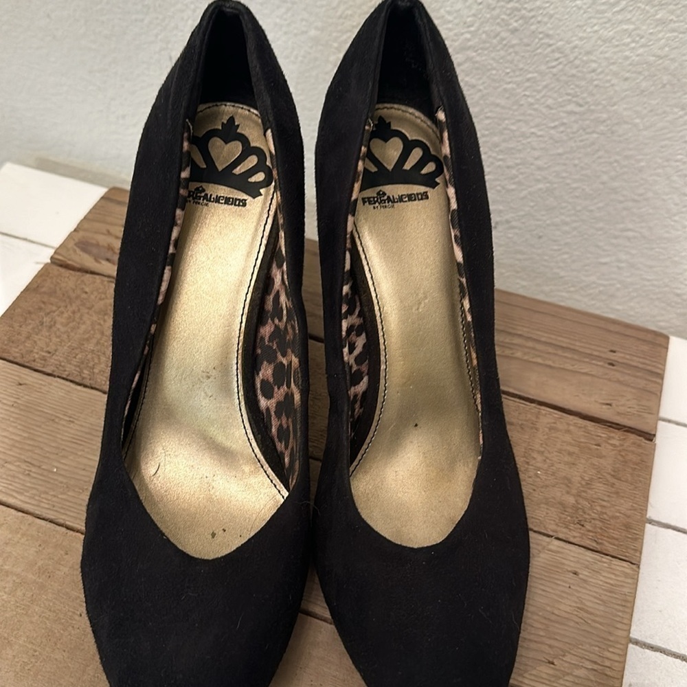 Fergalicious by Fergie Black Heels women’s size 8 - Picture 3 of 6